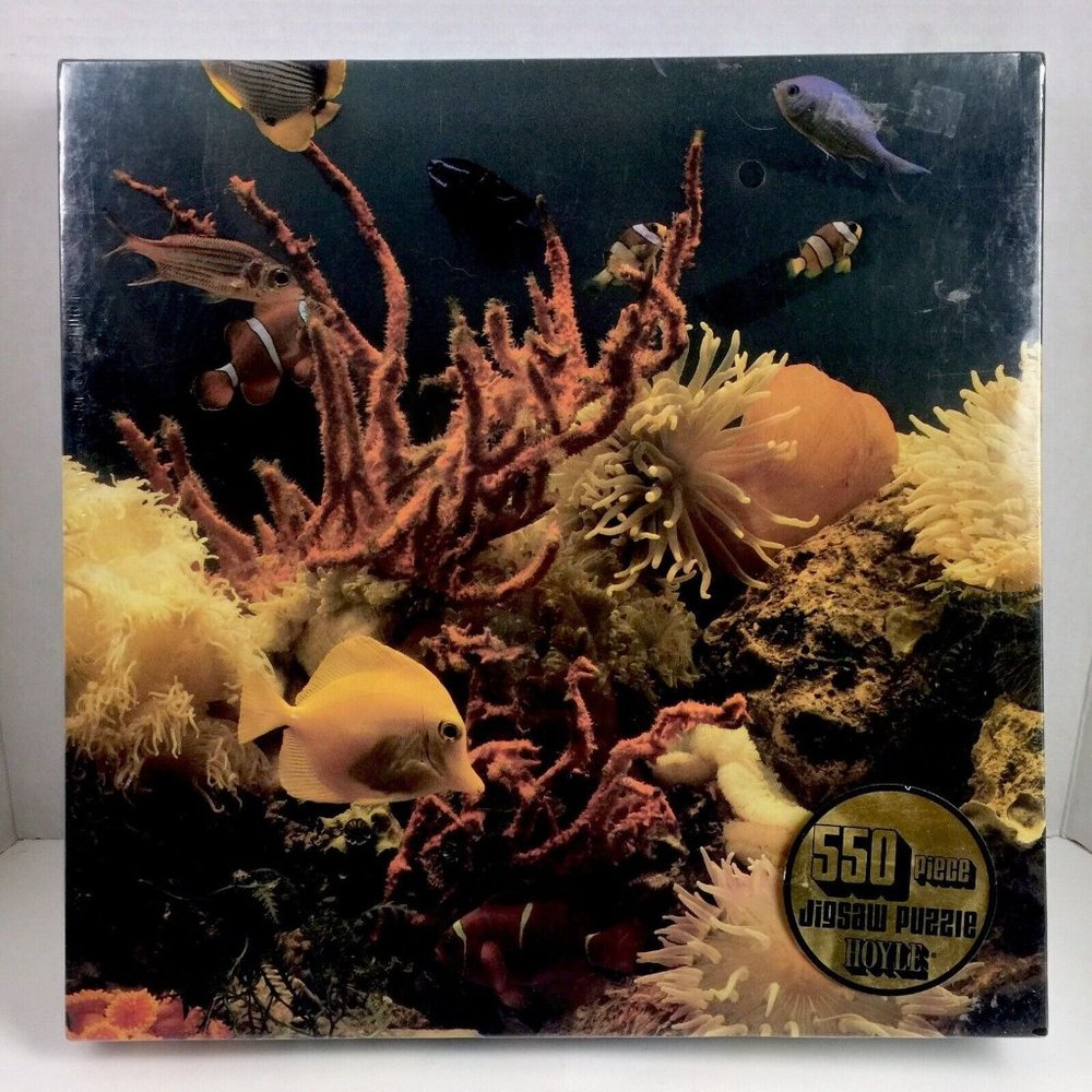 Vintage Marine Life Coral Jigsaw Puzzle Hoyle Products 1982 18”x24” 550 Pcs